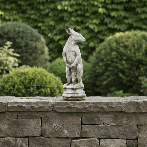 Kangaroo Finial Outdoor Statue (22 - Inch) Side Angle