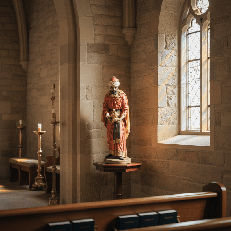 King Melchior Religious Statue (25 - Inch) Side Angle
