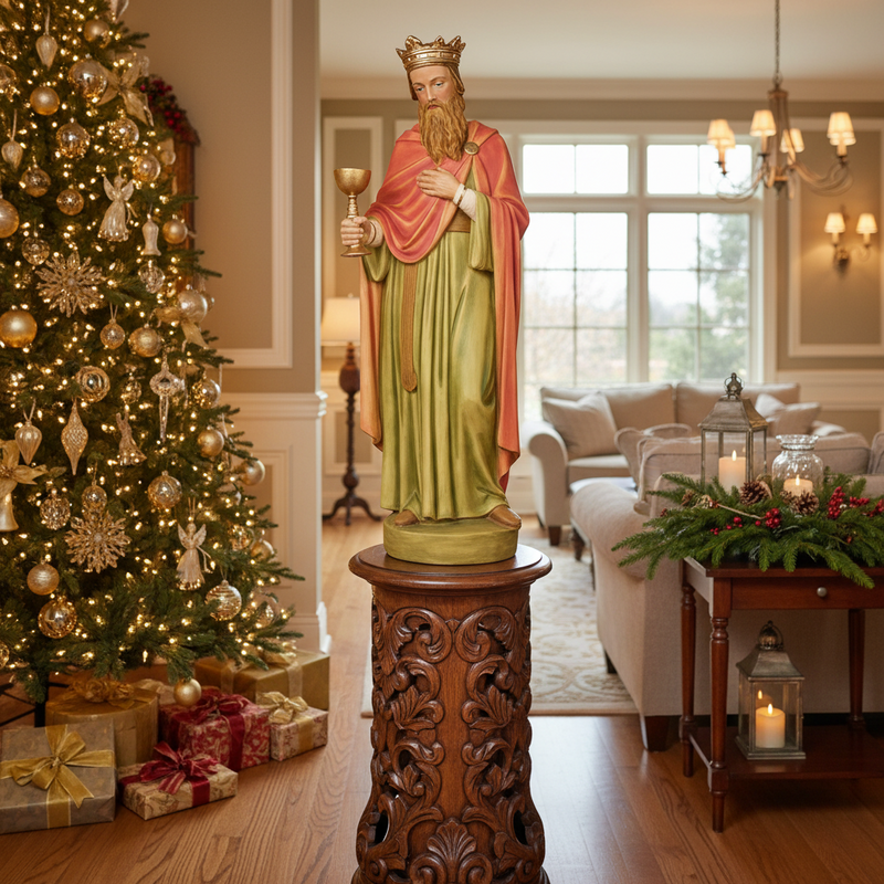 King with Myrrh Nativity Statue (39-Inch)
