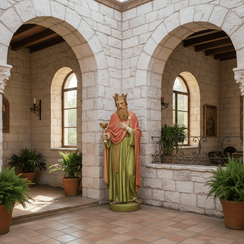 King with Myrrh Religious Statue (39 - Inch) Side Angle