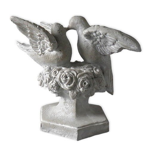 Kissing Doves Bird Garden Statue (14 - Inch)