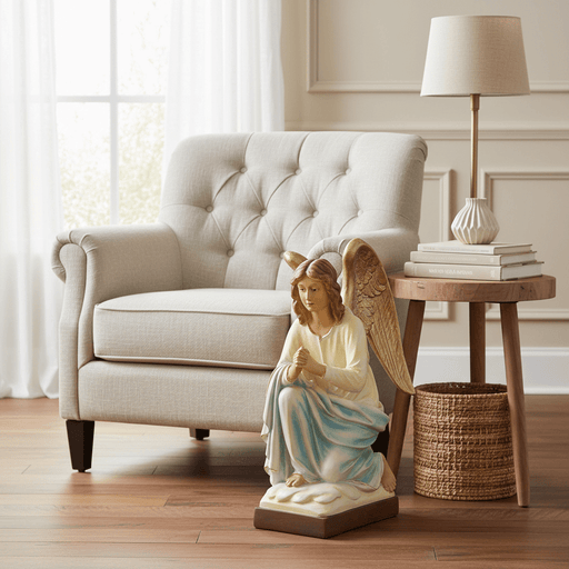 Kneeling Ange Outdoor Statue (26-Inch)