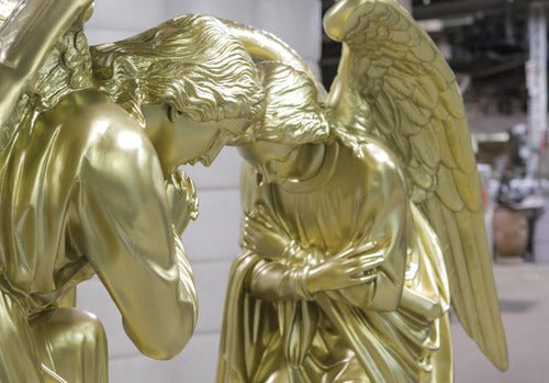 Kneeling Angel Outdoor Statue (56 - Inch) Different Angle