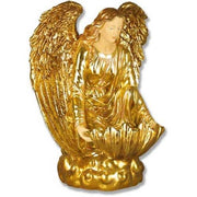 Kneeling Angel With Bowl Outdoor Statue (34 - Inch) Side View