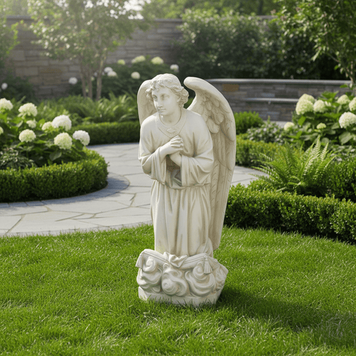 Kneeling Prayer Angel Outdoor Statue (59-Inch)