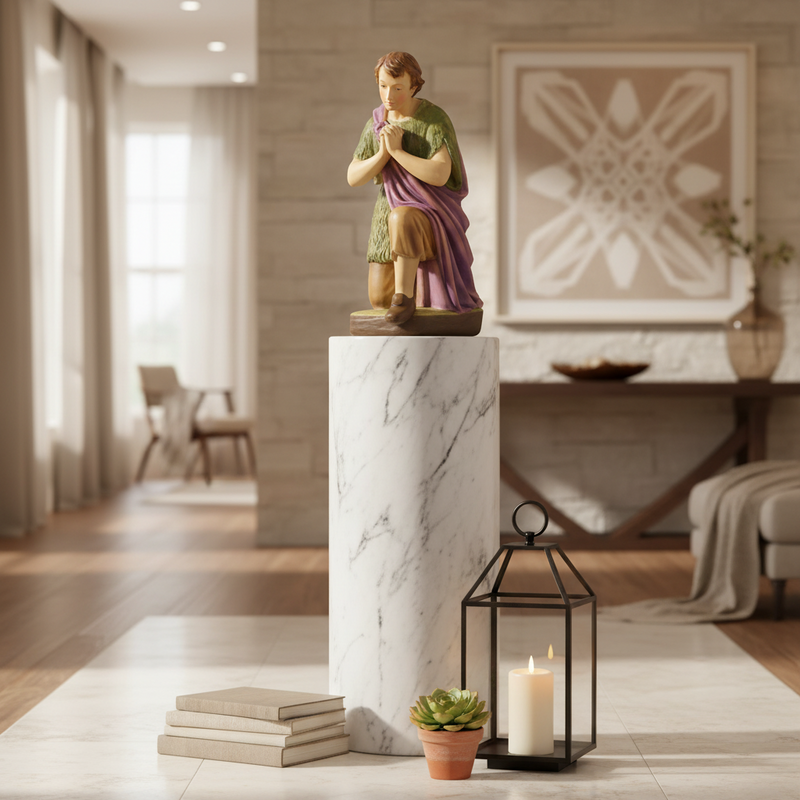 Kneeling Shepherd Religious Statue (30-Inch)