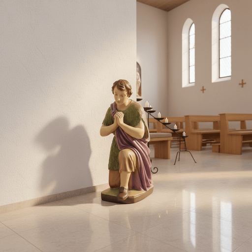 Kneeling Shepherd Religious Statue (30 - Inch) Side Angle