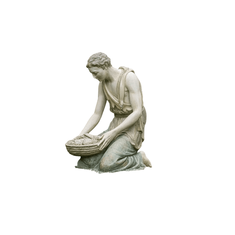 Kneeling Shepherd Religious Statue (42 - Inch) Side View