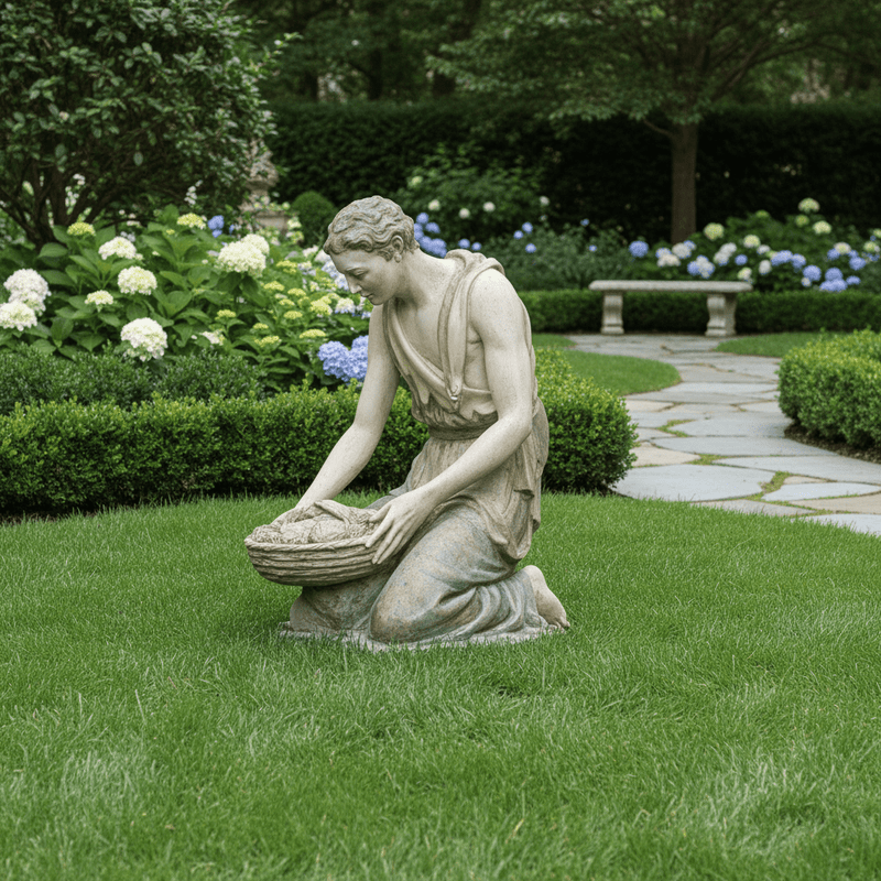 Kneeling Shepherd Religious Statue (42 - Inch)