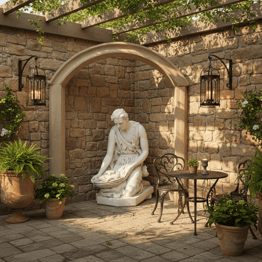 Kneeling Shepherd Religious Statue (42 - Inch) Side Angle