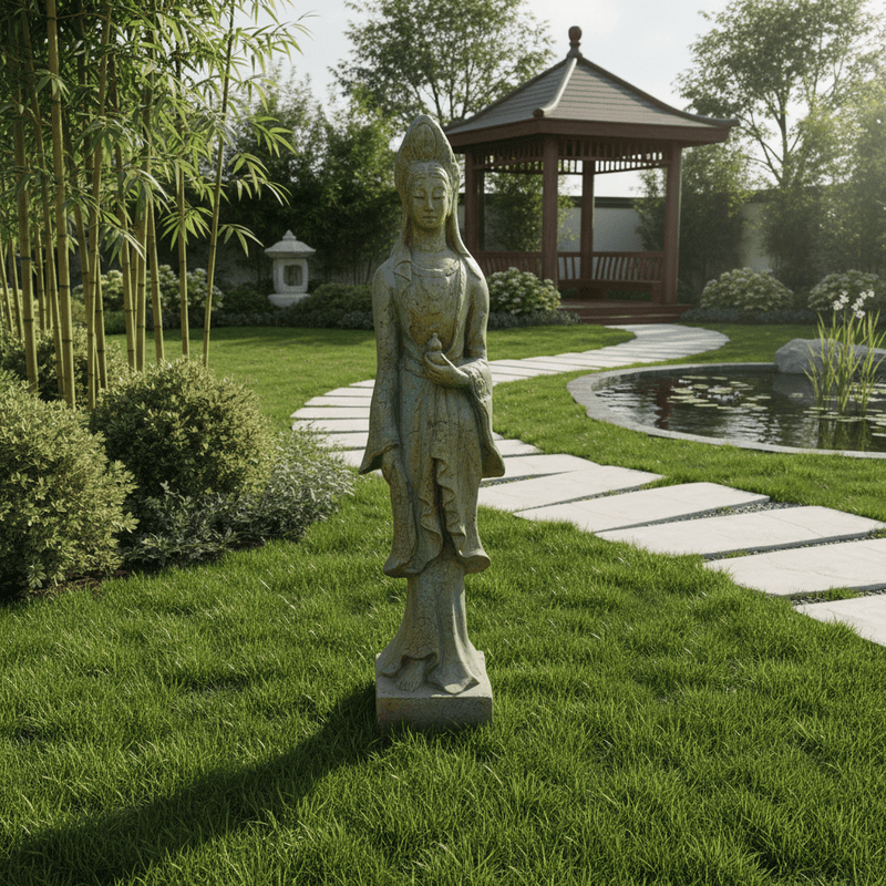 Kwan Yin Statue (41 - Inch) Side Angle