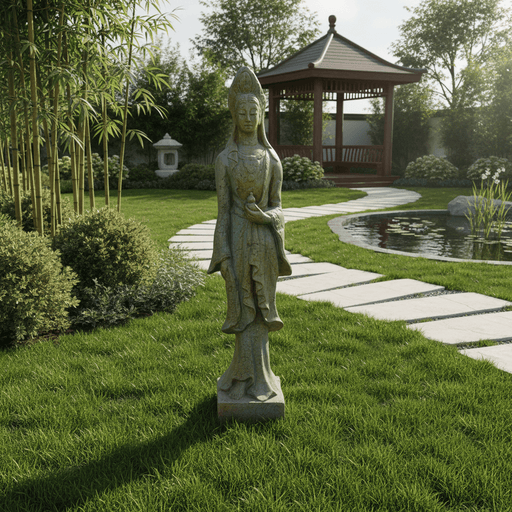 Kwan Yin Statue (41 - Inch) Side Angle