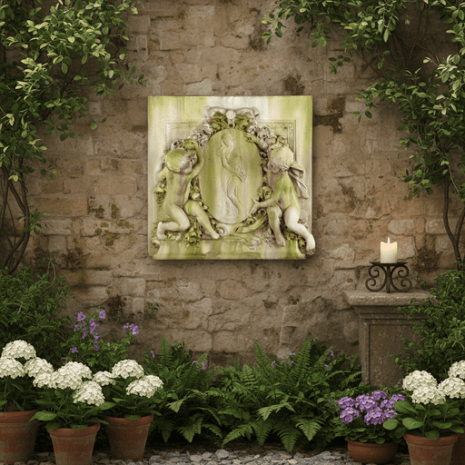 Labelle Demoiselle Cherub Outdoor Statue (39 - Inch) Side Angle