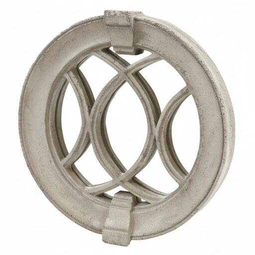 Laced Round Frame Outdoor Plaque (18.7 - Inch) Side View