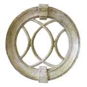 Laced Round Frame Outdoor Plaque (18.7 - Inch) Side View
