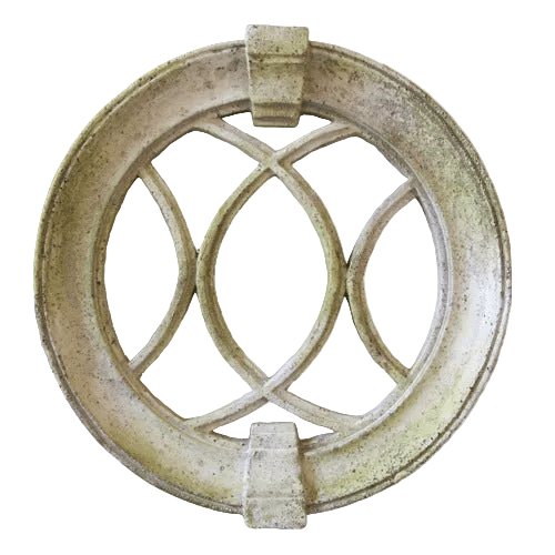 Laced Round Frame Outdoor Plaque (18.7 - Inch) Side View