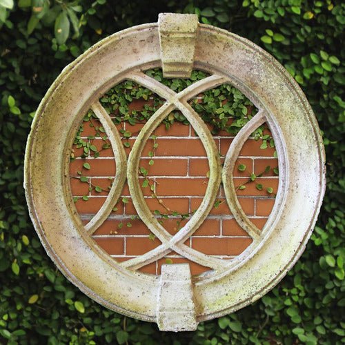 Laced Round Frame Outdoor Plaque (18.7 - Inch) Other Angle