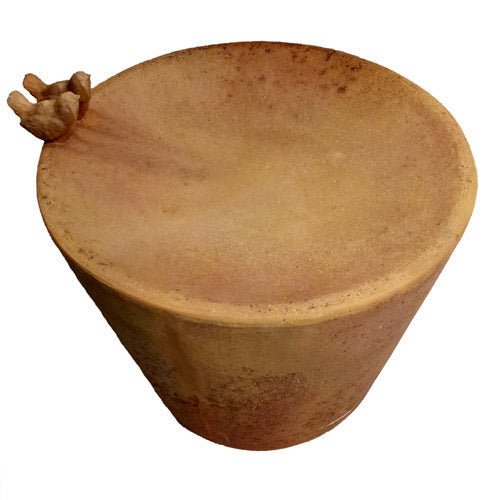 Ladom Birdbath W Small Finches Statue (Xx - Inch) Side Angle