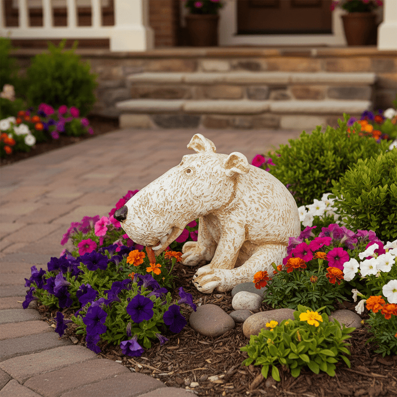 Laidman Lion Garden Statue (10 - Inch) Side Angle