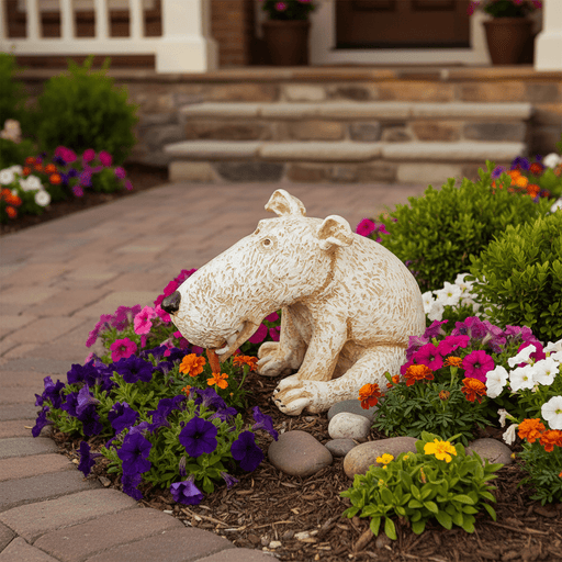 Laidman Lion Garden Statue (10 - Inch) Side Angle