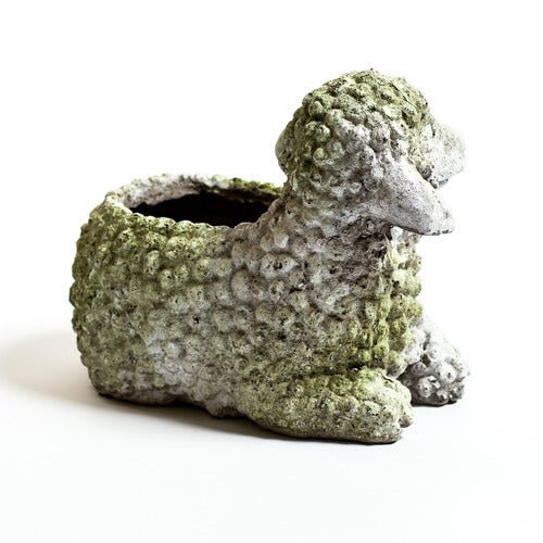 Lamb Planter Garden Statue (11 - Inch) Angled View