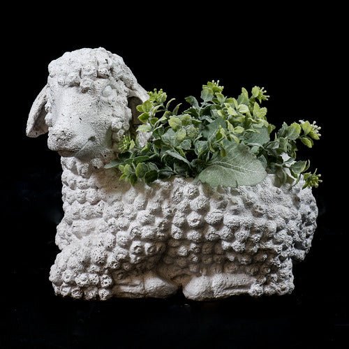 Lamb Planter Garden Statue (11 - Inch)