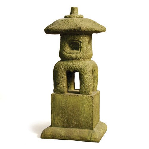 Lantern House Outdoor Statue (16 - Inch) Side View