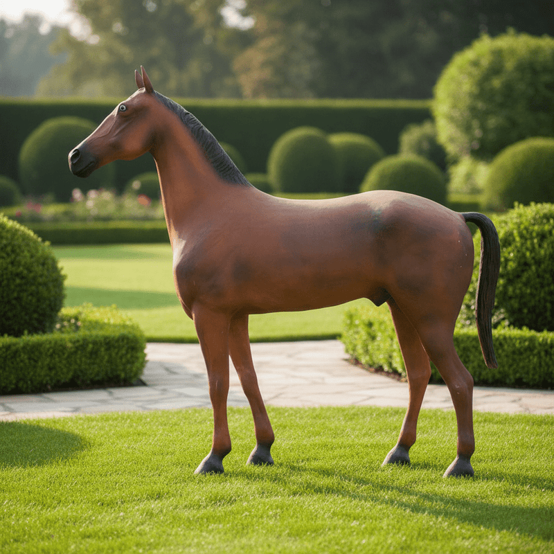 Large Horse Garden Statue (93 - Inch) Side Angle