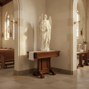 Large Winged Church Angel Outdoor Statue (58 - Inch) Side Angle