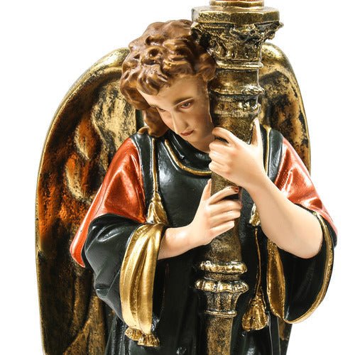 Large Winged Guardian Angels with Candleholder Outdoor Statue (27 - Inch)