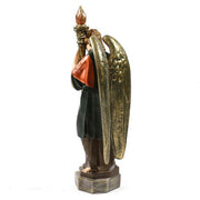 Large Winged Guardian Angels with Candleholder Outdoor Statue (27 - Inch) Other Angle