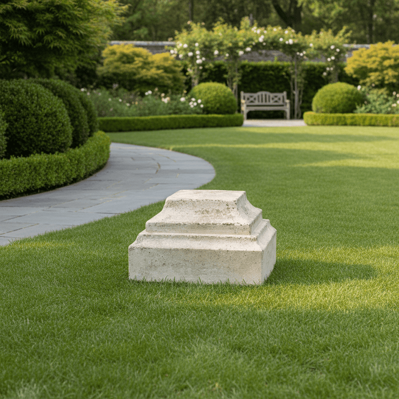 Lauro Base Outdoor Statue (8 - Inch) Side Angle