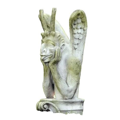 Le Colossal Spitting Gargoyl Statue (27 - Inch) Side View