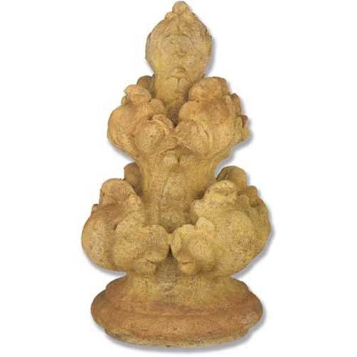 Leafy Finial Top Outdoor Statue (16 - Inch)