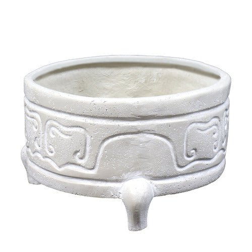 Legged Chinese Bowl Statue (8.5 - Inch) Side Angle