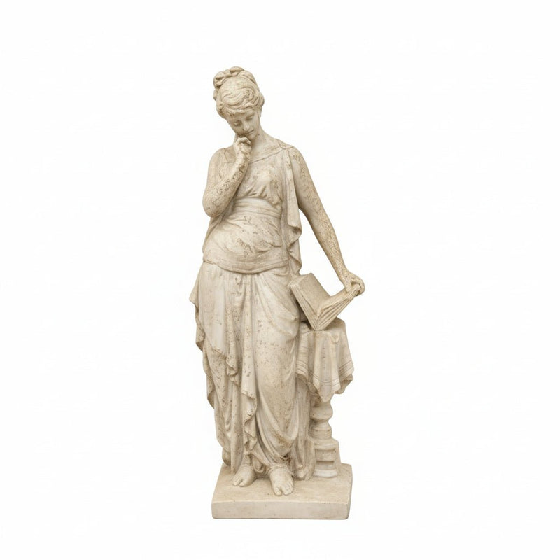 Library Girl Statue (16 - Inch)