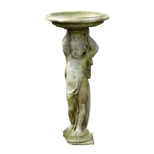 Lifesize Cherub Mio Birdbath (48-Inch)