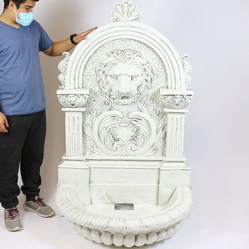 Lifesize Le Grande Lion Wall Fountain (58 - Inch) Different Angle