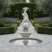 Lifesize Mythological Greek Poseidon Fountain (64 - Inch) Side Angle