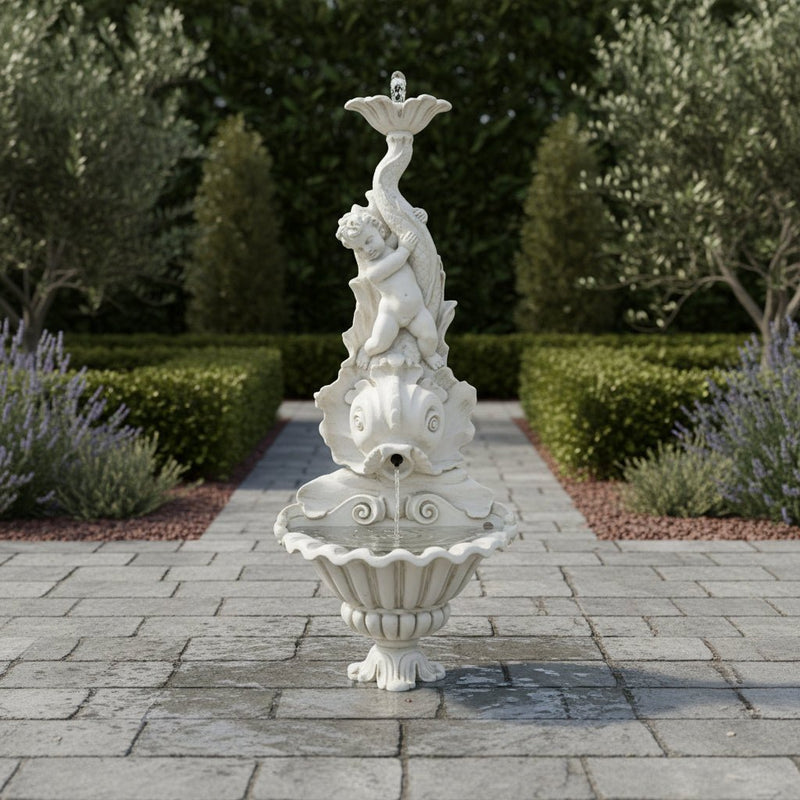 Lifesize Mythological Greek Poseidon Fountain (64 - Inch) Side Angle