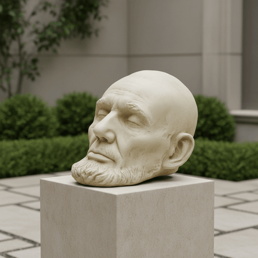 Lincoln Life Mask With Beard Bust Display Decor (12-Inch)