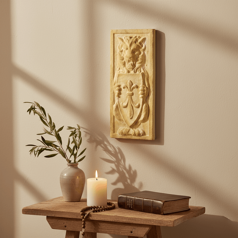 Lion Crest Outdoor Plaque (16.0 - Inch)