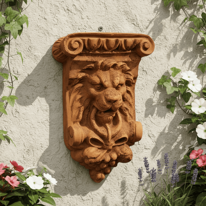 Lion Garden Plaque (10.0 - Inch) Side Angle