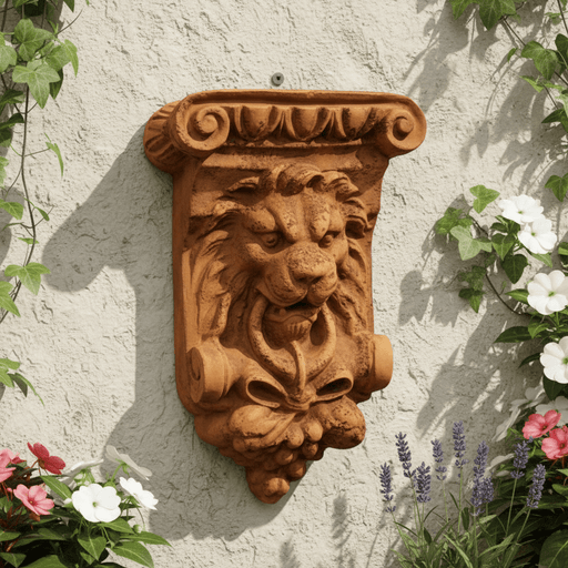 Lion Garden Plaque (10.0 - Inch) Side Angle