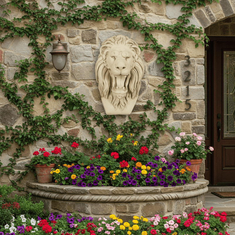 Lion Garden Statue (17-Inch)