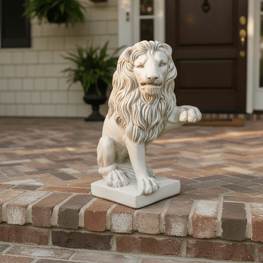 Lion Garden Statue (23 - Inch) Side Angle