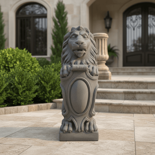 Lion Garden Statue (28 - Inch) Side Angle