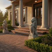 Lion Garden Statue (28 - Inch) Side Angle