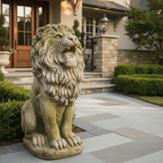 Lion Garden Statue (30 - Inch) Side Angle