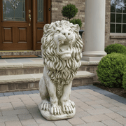 Lion Garden Statue (30 - Inch) Side Angle